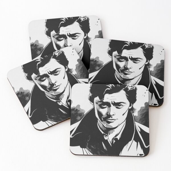 Item preview, Alain Delon portrait drawing designed and sold by artofbelletz.