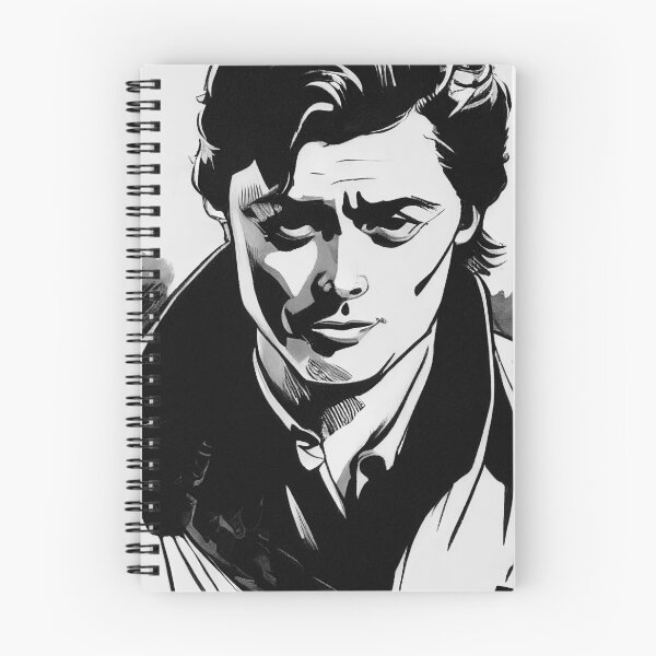 Item preview, Alain Delon portrait drawing designed and sold by artofbelletz.