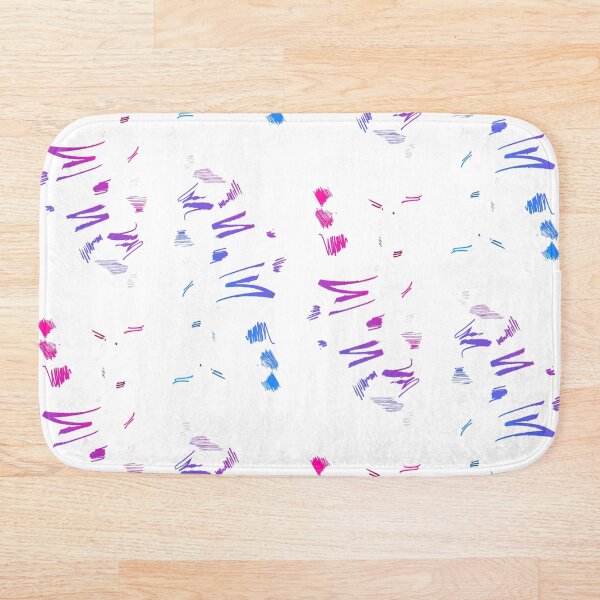 Item preview, Blue Pink 80's Sketch Vibe Abstract Pattern Transparent BG designed and sold by srhosterman.