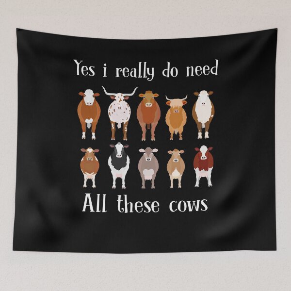 Item preview, Yes I really doo need All these cows funny cute vintage farm animals designed and sold by beckadamr.
