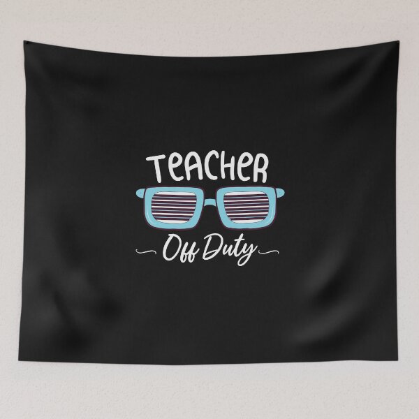Item preview, teacher off duty with bleu sunglasses illustration designed and sold by Crystakim.