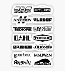 Borderlands Weapon Manufacturers Sticker