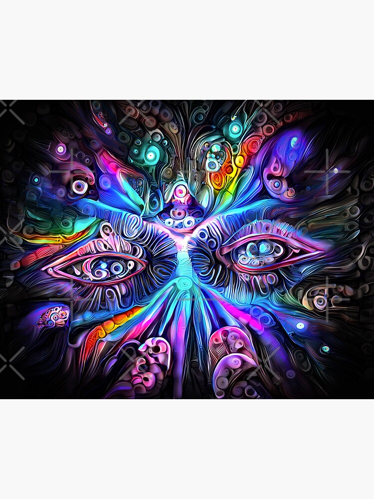 "Trippy Psychedelic Eyes with Rainbow Colors Sticker" Sticker for Sale ...