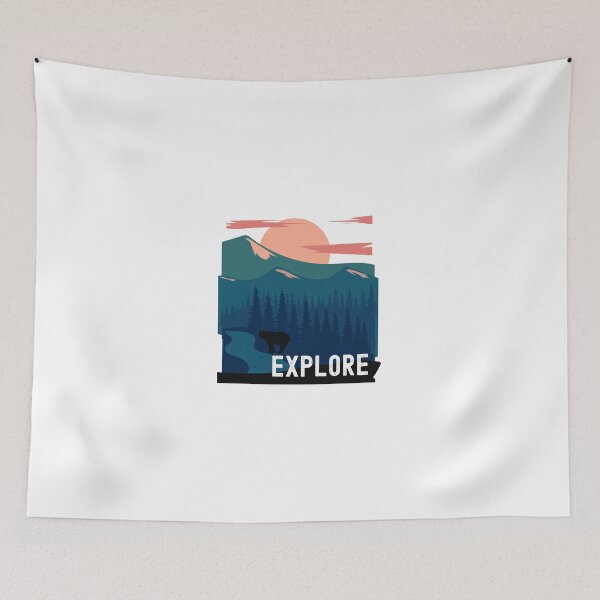 Item preview, Explore Mountains Nature Outdoors| Vintage Retro Style designed and sold by Karry-Pat.