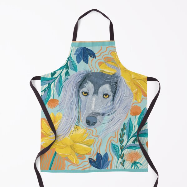 Item preview, Saluki in flowers designed and sold by Linarisyet.