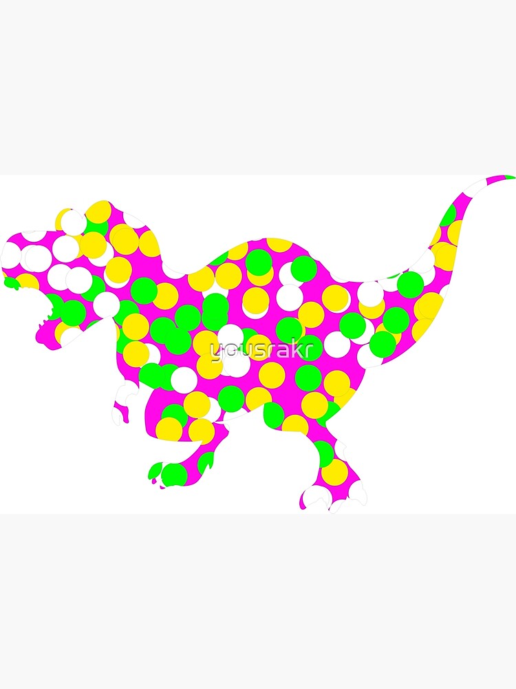 "Dinosaur colorful polka dot " Poster for Sale by yousrakr | Redbubble