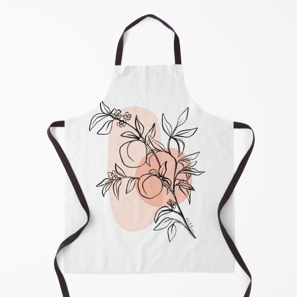 Item preview, Minimalist Peaches - Botanical Drawing with Pink Shapes designed and sold by rachelhirst.