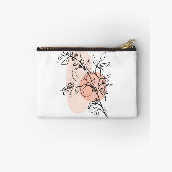 Item preview, Minimalist Peaches - Botanical Drawing with Pink Shapes designed and sold by rachelhirst.