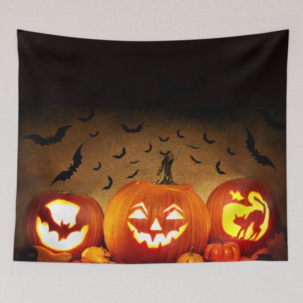 Item preview, Halloween Pumpkin and Bats - Spooky Halloween  designed and sold by Vero De.