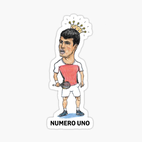 Item preview, Carlos Alcaraz Numero Uno caricature designed and sold by dizzycatbiz.