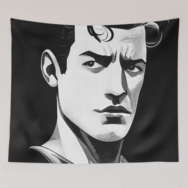 Item preview, Rock Hudson portrait drawing designed and sold by artofbelletz.