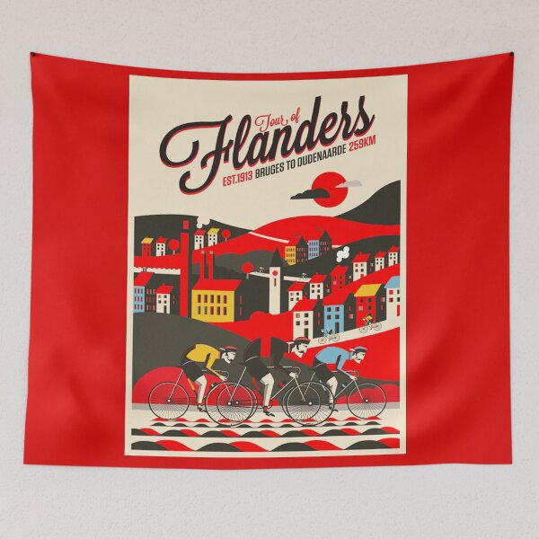 Item preview, Tour of Flanders Vintage Bike Racing Advertising Print designed and sold by posterbobs.