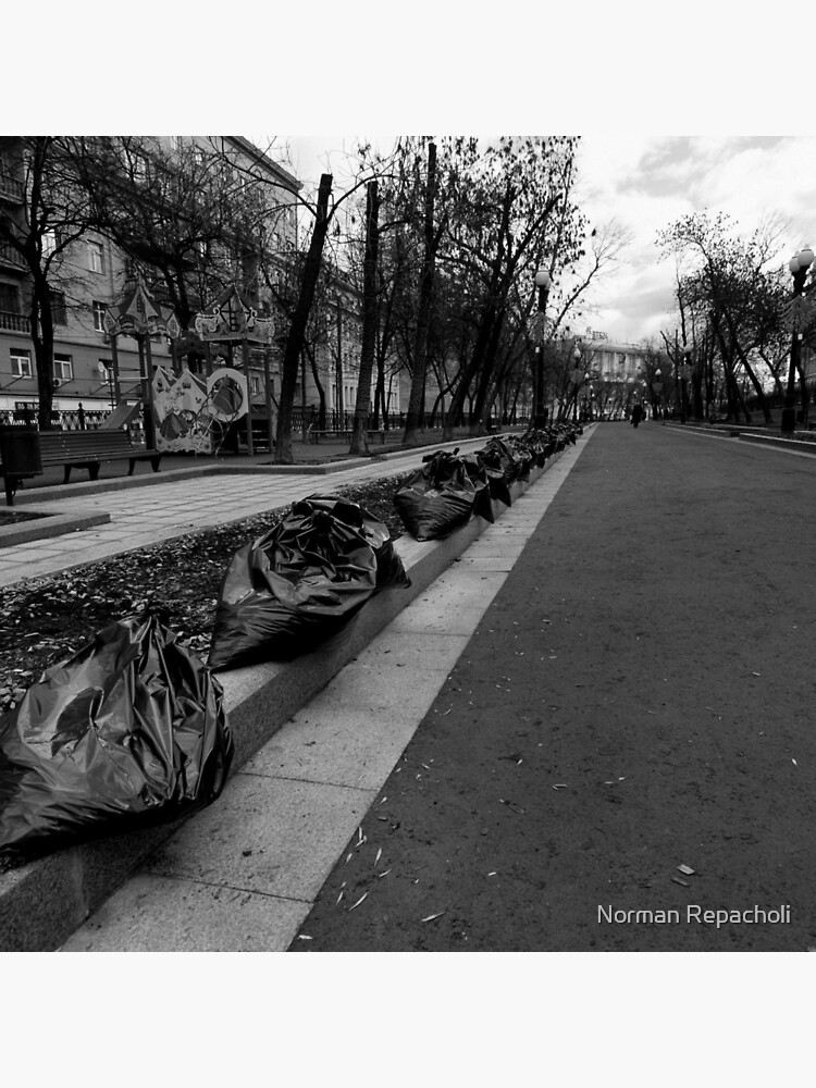 Taking out the trash - Moscow Russia by keystone