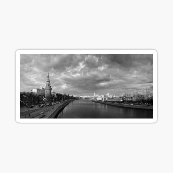 Afternoons on the Moskva River - Moscow Russia Sticker