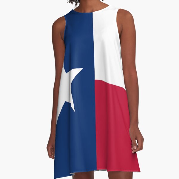 Texas Flag Sticker A-Line Dress