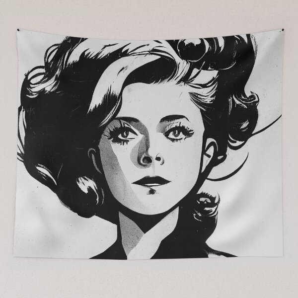 Item preview, Catherine Deneuve portrait drawing designed and sold by artofbelletz.