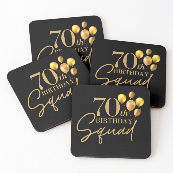 Item preview, 70th Happy Birthday Squad Balloon Elegant Bday Party for 70 years designed and sold by Sasikharn.