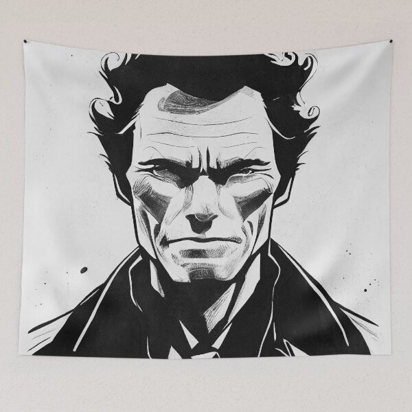 Item preview, Clint Eastwood portrait drawing designed and sold by artofbelletz.