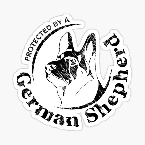 Item preview, Protected by German Shepherd designed and sold by k9printart.