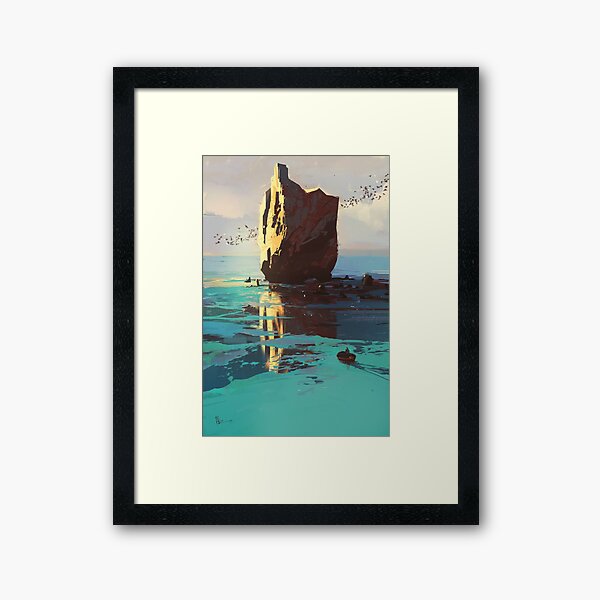 Lonely Rock Framed Art Print