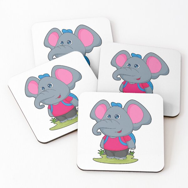 Item preview, Elephant as Hiker with Backpack designed and sold by Snabdesign84.