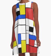 Mondrian Lines A-Line Dress