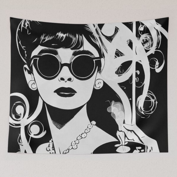 Item preview, Audrey Hepburn portrait drawing designed and sold by artofbelletz.