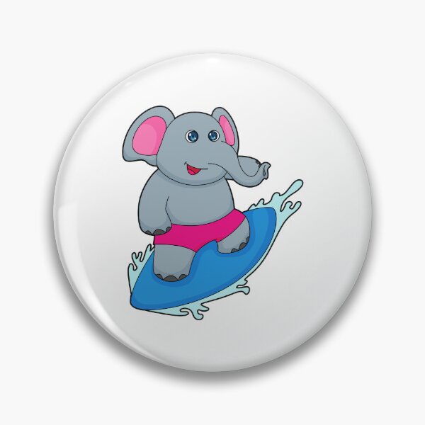Item preview, Elephant as Surfer with Surfboard designed and sold by Snabdesign84.