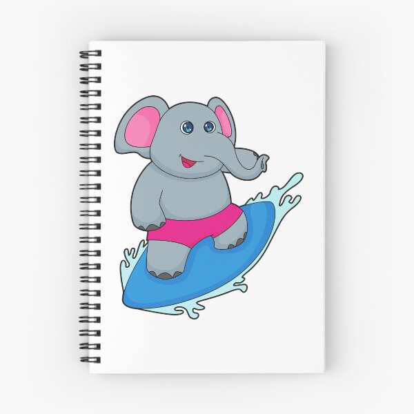Item preview, Elephant as Surfer with Surfboard designed and sold by Snabdesign84.