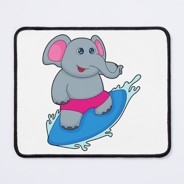 Item preview, Elephant as Surfer with Surfboard designed and sold by Snabdesign84.