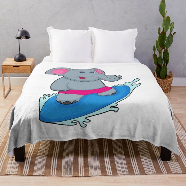 Item preview, Elephant as Surfer with Surfboard designed and sold by Snabdesign84.