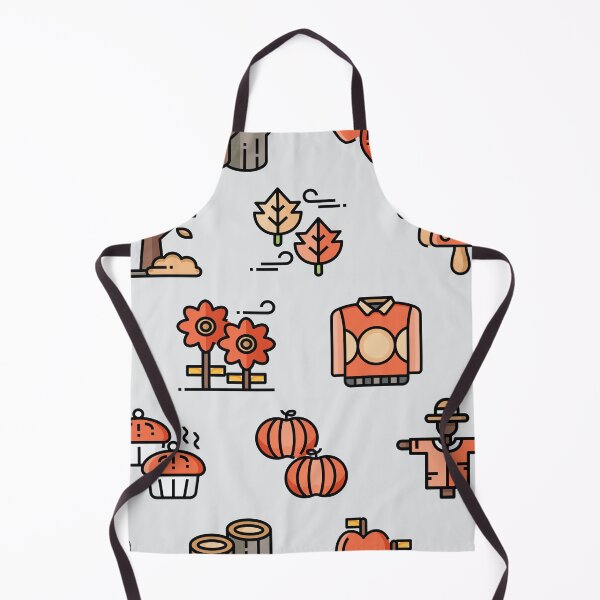 Item preview, White Autumn Icons Pattern designed and sold by Geo De la Cruz.