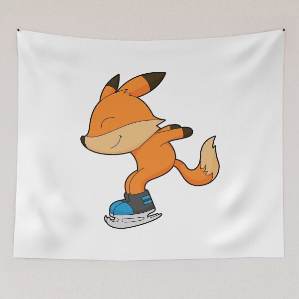 Aperçu de l'œuvre Fox at Ice skating with Ice skates créée et vendue par Snabdesign84.