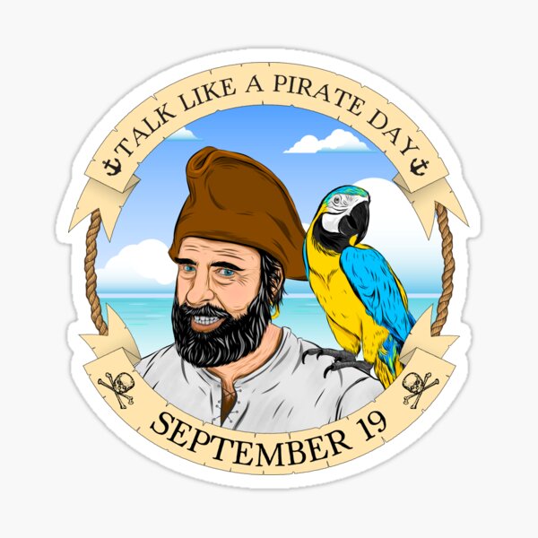 International Talk Like A Pirate Day September 19 3 Sticker For Sale By Ronto Redbubble 8251