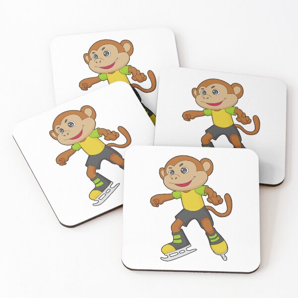 Item preview, Monkey at Ice skating with Ice skates designed and sold by Snabdesign84.
