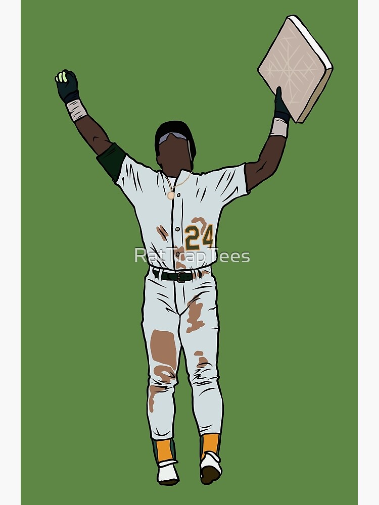 Rickey Henderson Poster Oakland Athletics Canvas Frame Kids 
