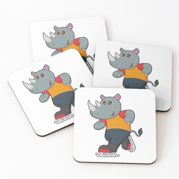 Item preview, Rhino at Ice skating with Ice skates designed and sold by Snabdesign84.