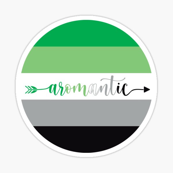 Aromantic Arrow Design Sticker