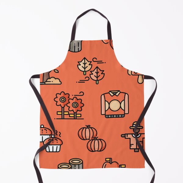 Item preview, Orange Autumn Icons Pattern designed and sold by Geo De la Cruz.
