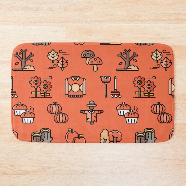 Item preview, Orange Autumn Icons Pattern designed and sold by Geo De la Cruz.