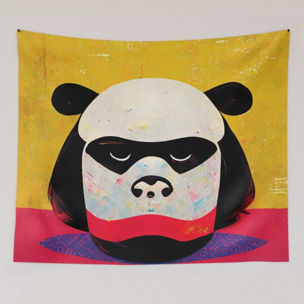 Item preview, Sumo Panda Pop Art 1 designed and sold by AiBroughtToLife.