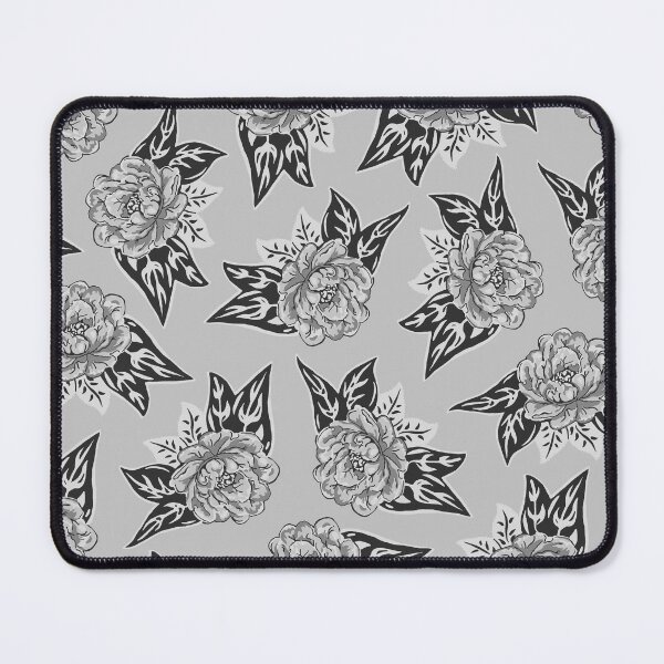Item preview, Grey Cabbage Roses designed and sold by Amanda Laurel Atkins.