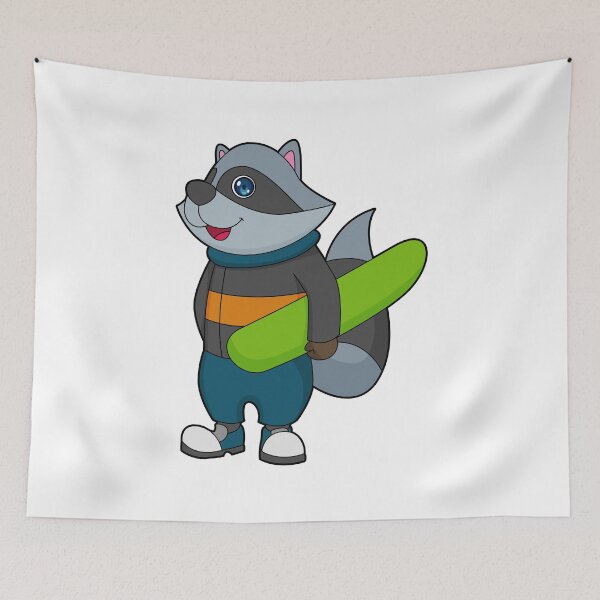 Item preview, Raccoon Snowboarder Snowboard designed and sold by Snabdesign84.