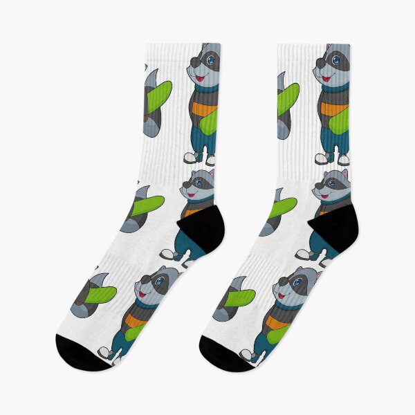 Artikelvorschau, Waschbär als Snowboarder mit Snowboard entworfen und verkauft von Snabdesign84.