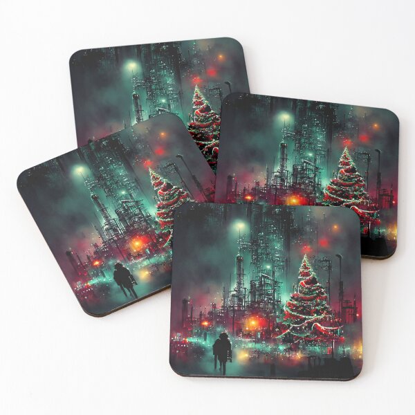 Item preview, Cyberpunk Dystopian Christmas Wonderland designed and sold by JinxedMonster.