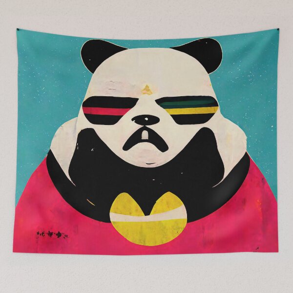 Item preview, Sumo Panda Pop Art 2 designed and sold by AiBroughtToLife.