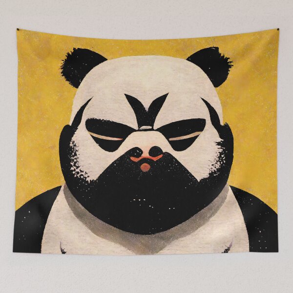 Item preview, Sumo Panda Pop Art 3 designed and sold by AiBroughtToLife.