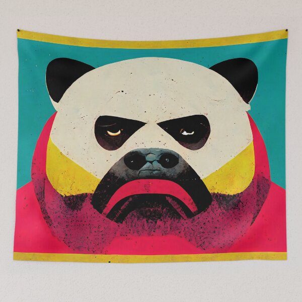 Item preview, Sumo Panda Pop Art 4 designed and sold by AiBroughtToLife.