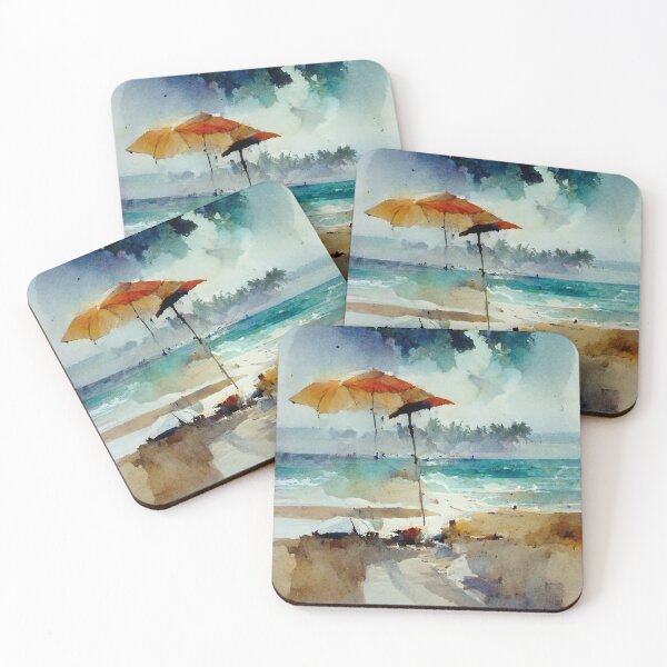 Item preview, Beach Watercolor Painting designed and sold by shokA Design.
