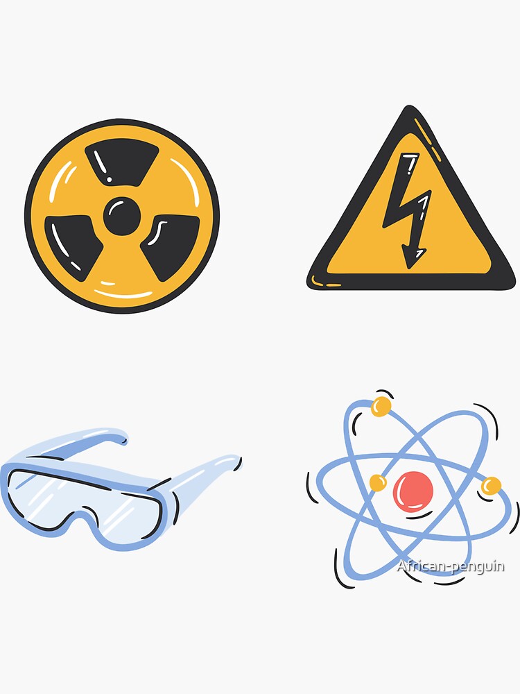 " Chemistry Laboratory Equipment Sticker Pack" Sticker For Sale By ...